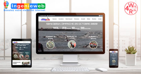 site internet Swimrun Côte d'azur by Web4Run site internet et communication digitale des évènements running