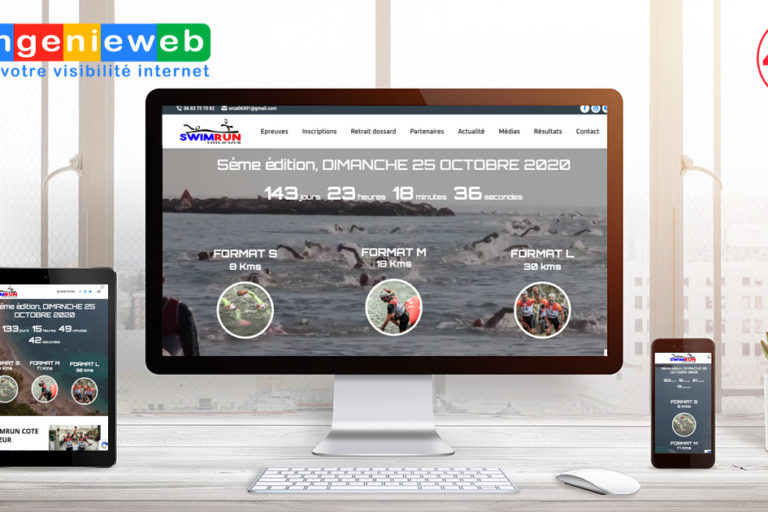 site internet Swimrun Côte d'azur by Web4Run site internet et communication digitale des évènements running