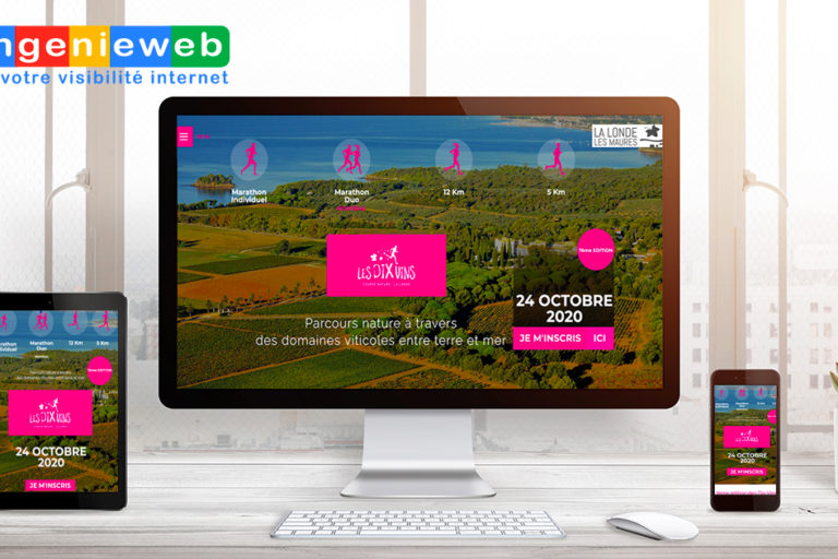 site internet les Dix Vins by Ingenieweb Web4Run