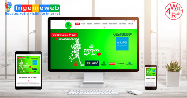 site internet les coureurs ont du coeur - solution Web4run par Ingenieweb