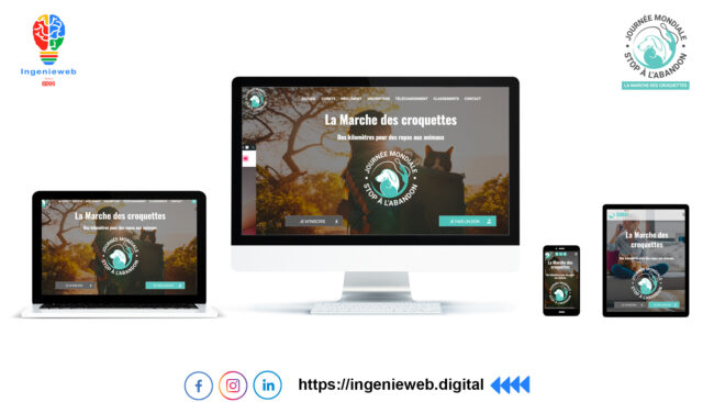 Site internet responsive La Marche des croquettes by Ingenieweb